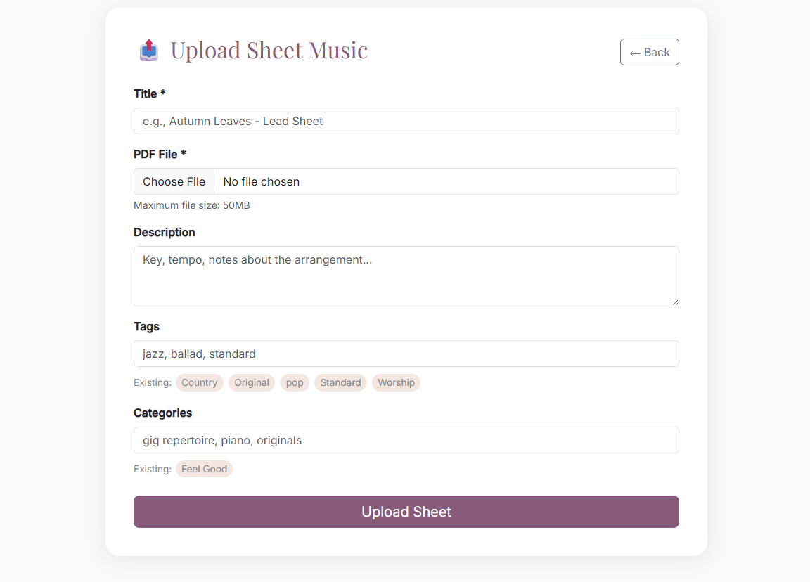 Musician Sheetmusic viewer for tablet